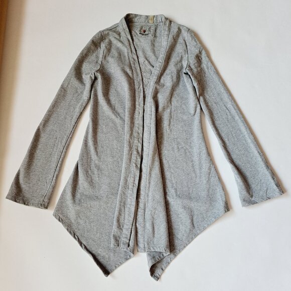 Twisted Heart Women's Grey Cardigan Sweater with Fleur de Lis Size S - Picture 10 of 15